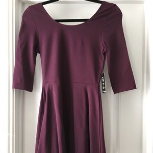 NWT Express XS Plum Skater Dress